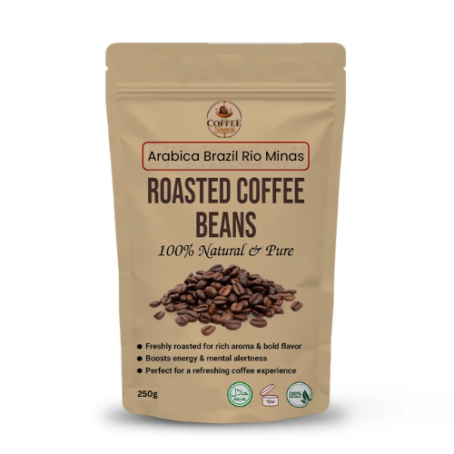 100% Arabica Brazil Rio Minas Roasted Coffee Beans - 250g
