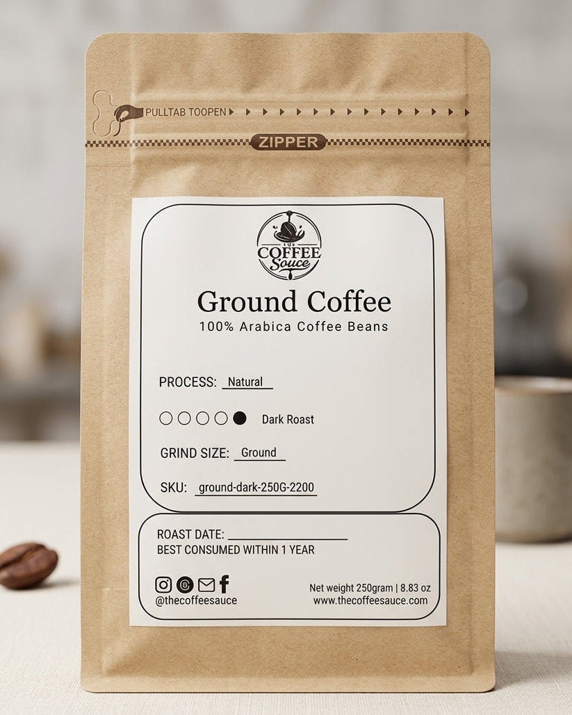 Brazilian Dark Roast Ground Coffee – 100% Arabica - 250grams