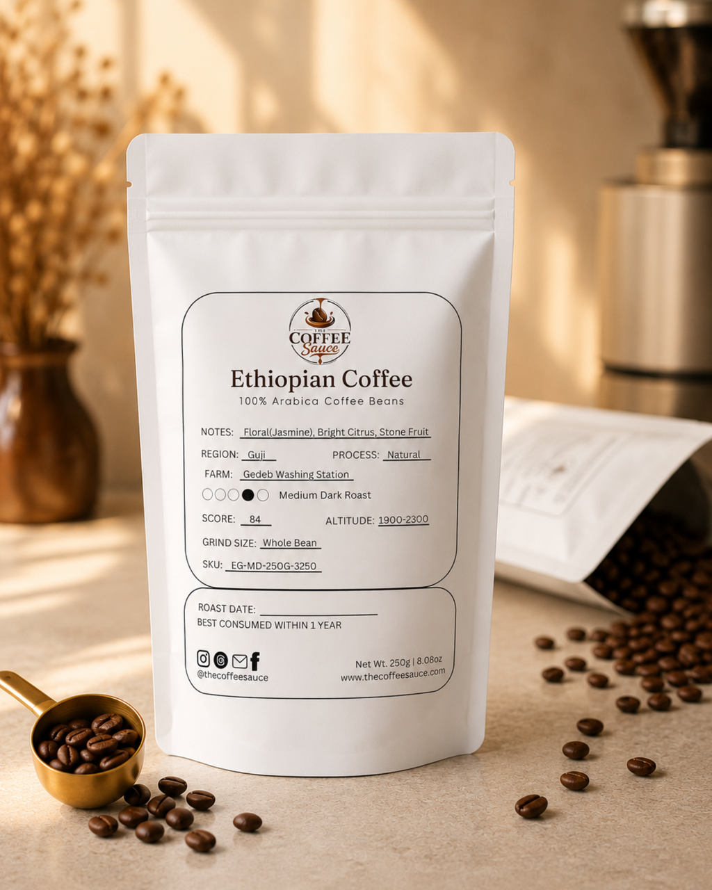 Ethiopian Coffee - 250g | 100% Arabica Beans